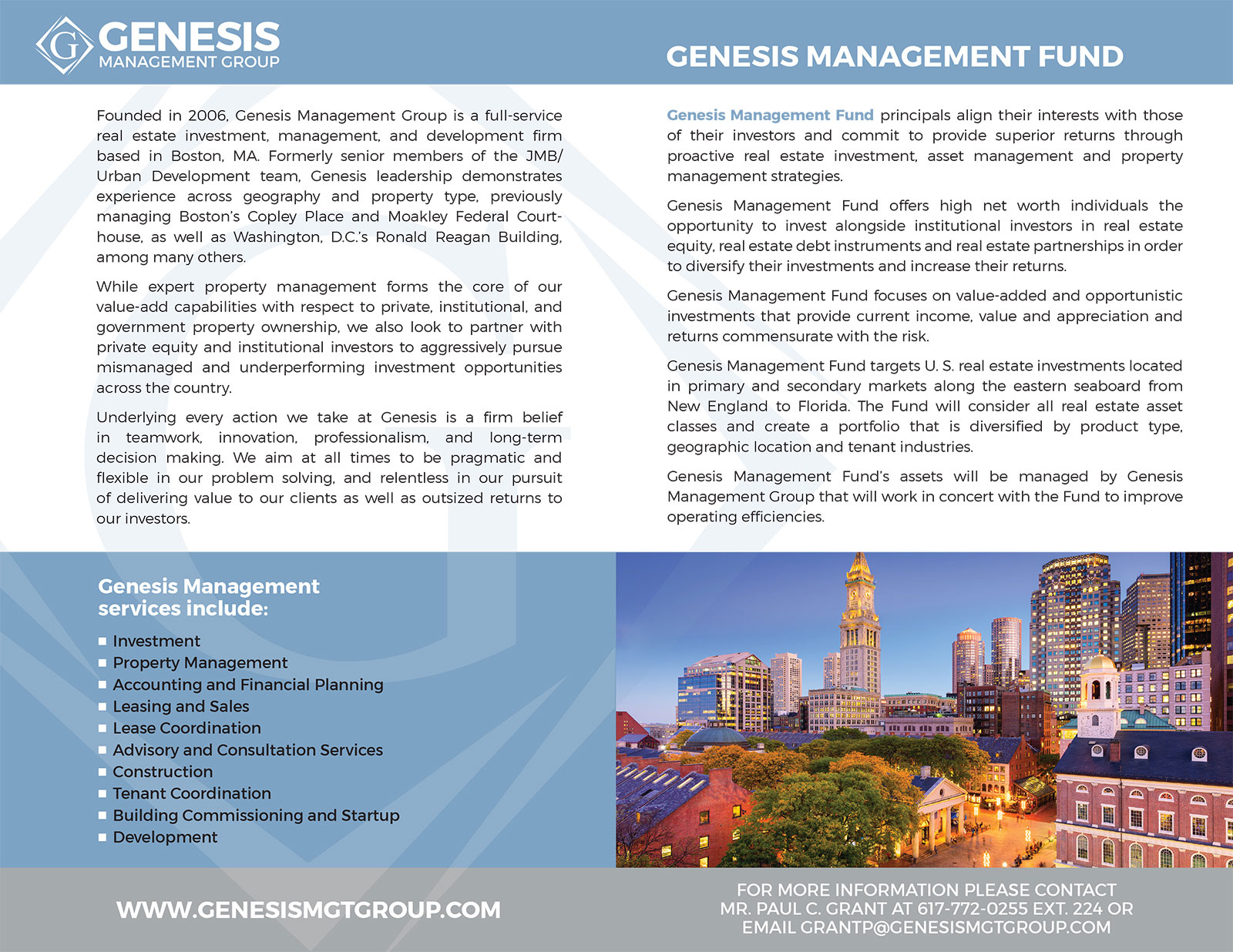 Genesis Brochure | Snow Harbor Graphics